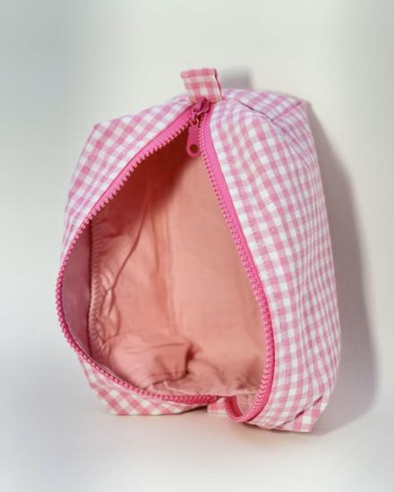 Pembe Pötikareli Makyaj Çantası